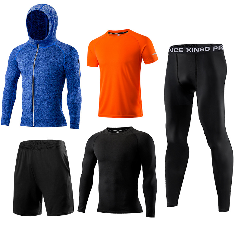 5-Piece Men's Fitness Clothes  - Running Gear Autumn ulasan dan harga