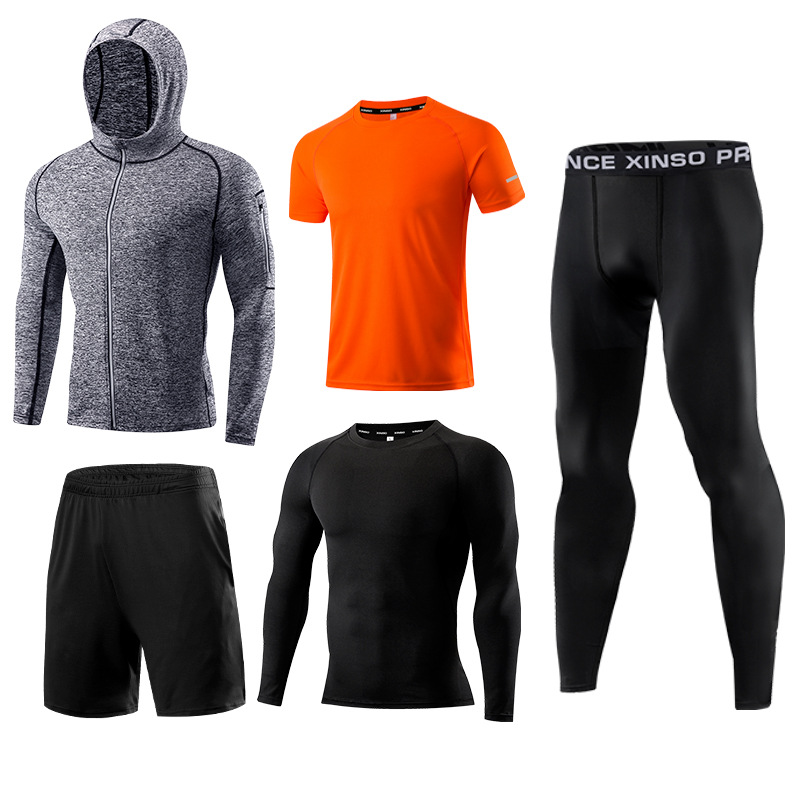 5-Piece Men's Fitness Clothes  - Running Gear Autumn ulasan dan harga