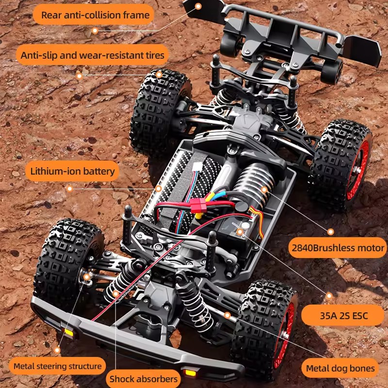 80KM/H Brushless RC Racing Car - Running Gear Truck ulasan dan harga